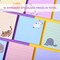 12 Pack Cat Sticky Notes Small to Do List Notepad Funny Cute Kitty Cat Theme Memo Pads for Office School, 600 Sheets in Total(Light Colors,Cute Cat)